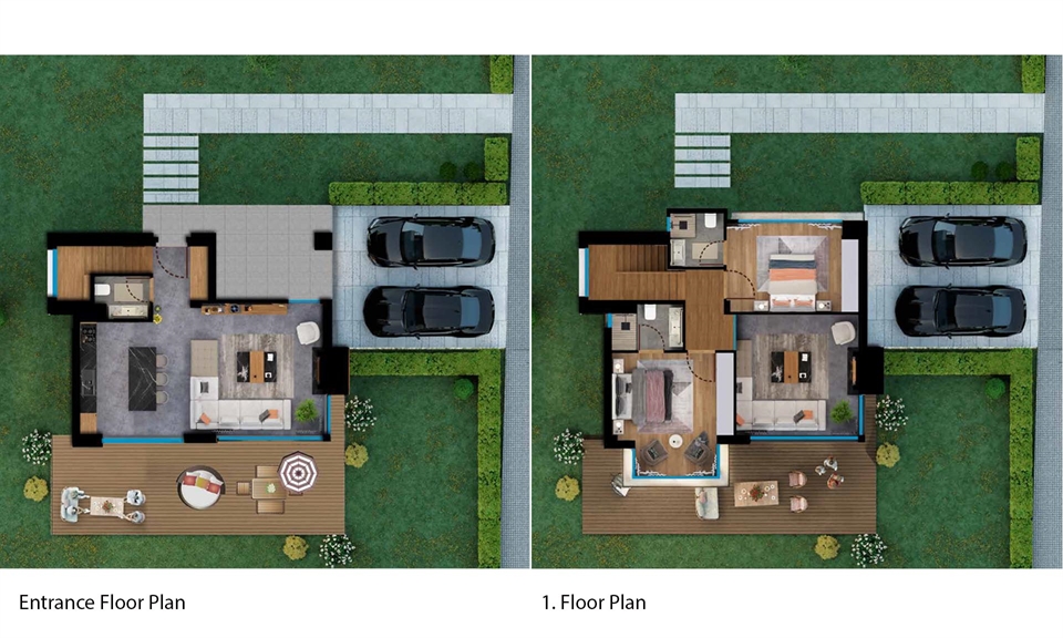 Torba 2+1 Villa Bodrum For Rent